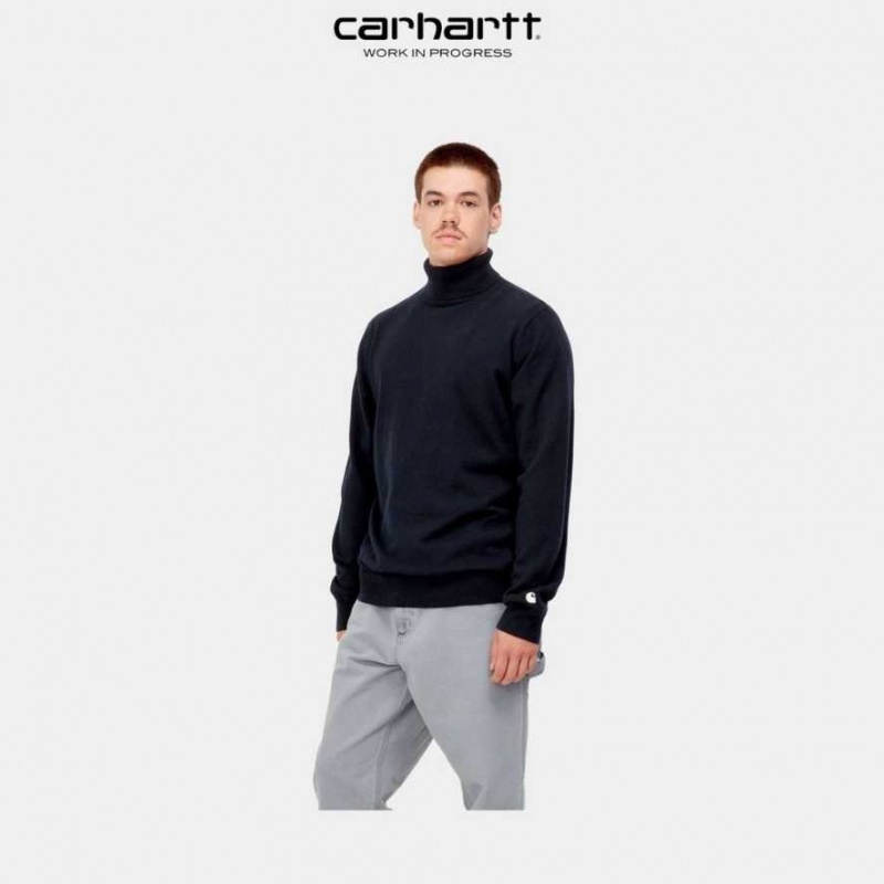 Carhartt Wip Madison Turtleneck Tröja Mörkmarinblå | SE0000358