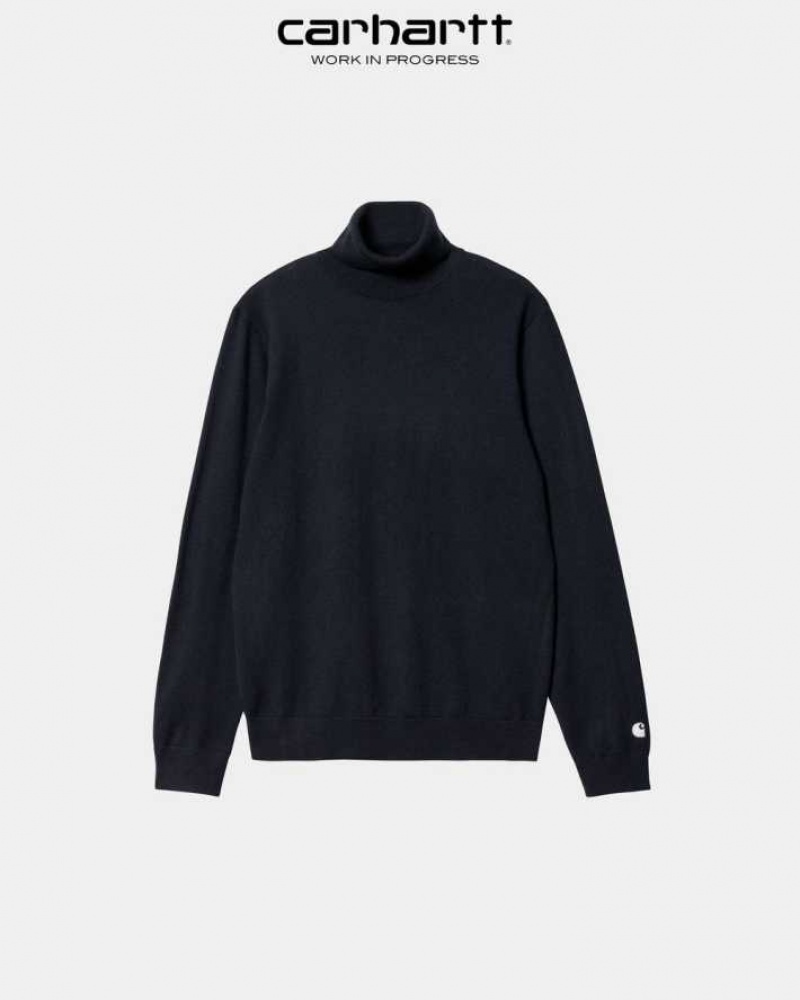 Carhartt Wip Madison Turtleneck Tröja Mörkmarinblå | SE0000358