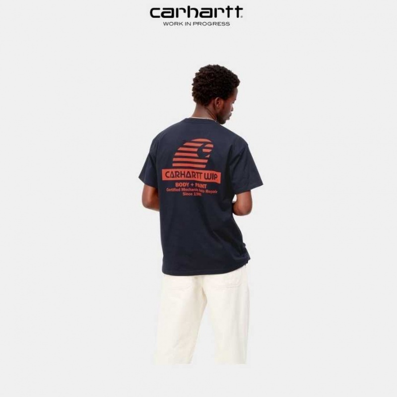 Carhartt Wip Mechanic T-Shirt Mörkmarinblå | SE0000975