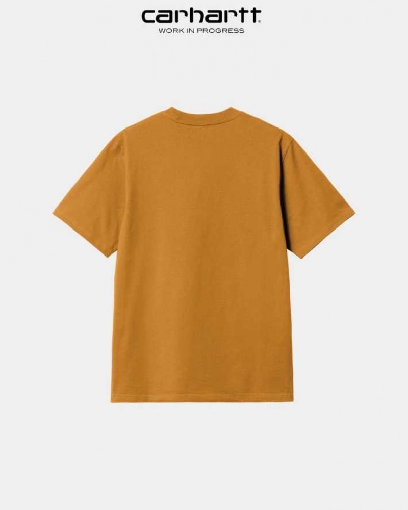 Carhartt Wip Piece Of Arbets T-Shirt Ochre | SE0001001