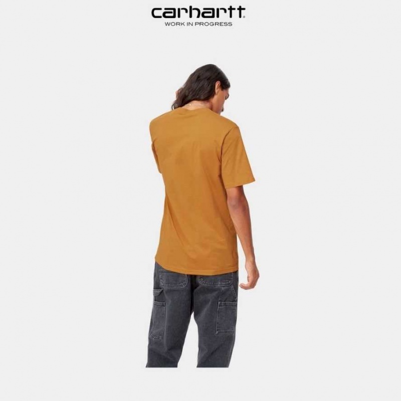 Carhartt Wip Piece Of Arbets T-Shirt Ochre | SE0001001