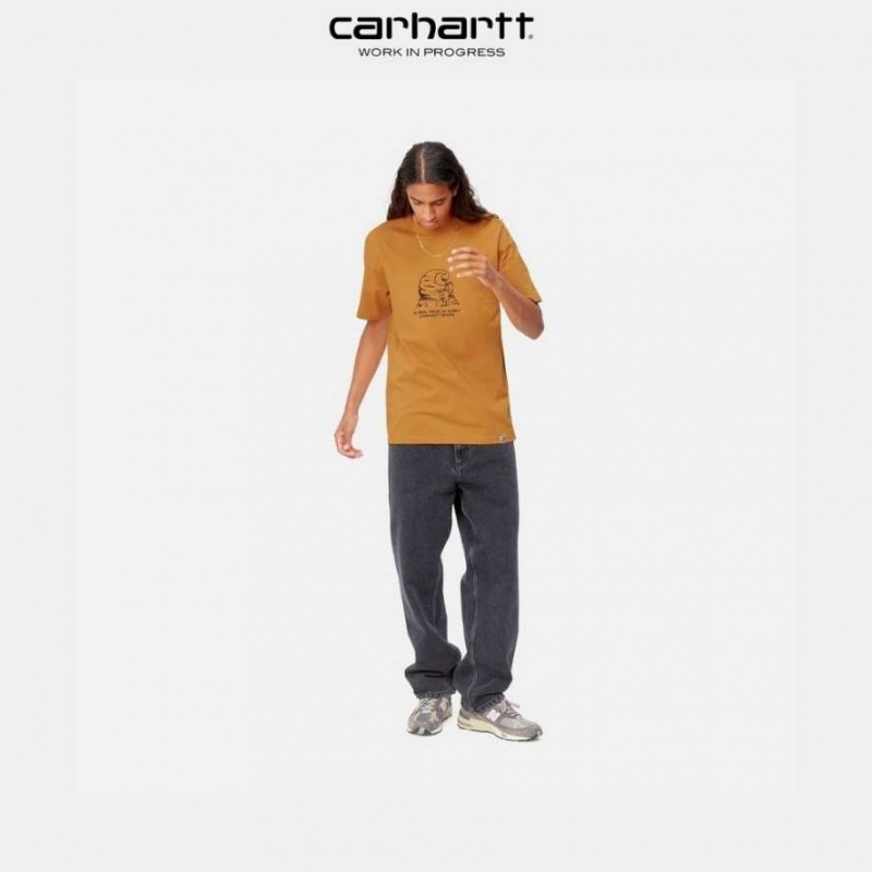 Carhartt Wip Piece Of Arbets T-Shirt Ochre | SE0001001