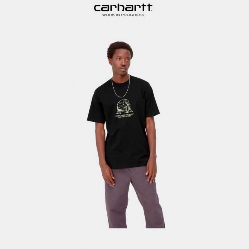 Carhartt Wip Piece Of Arbets T-Shirt Svarta | SE0001002