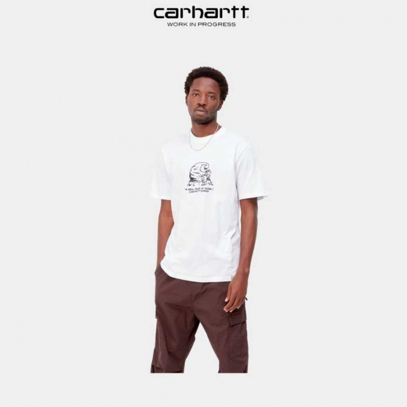 Carhartt Wip Piece Of Arbets T-Shirt Vita | SE0001003