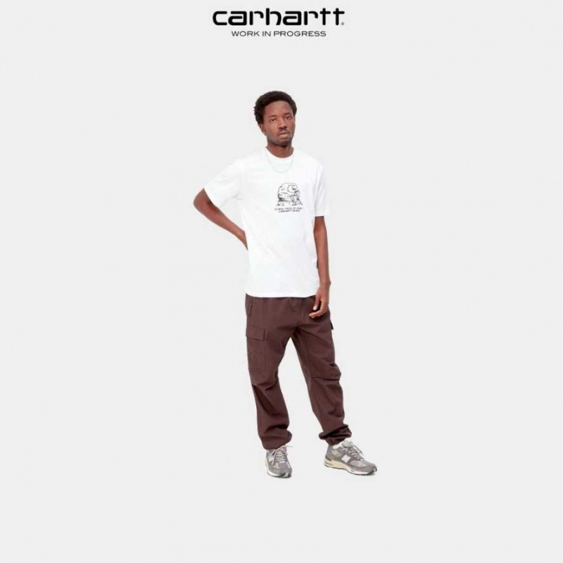 Carhartt Wip Piece Of Arbets T-Shirt Vita | SE0001003