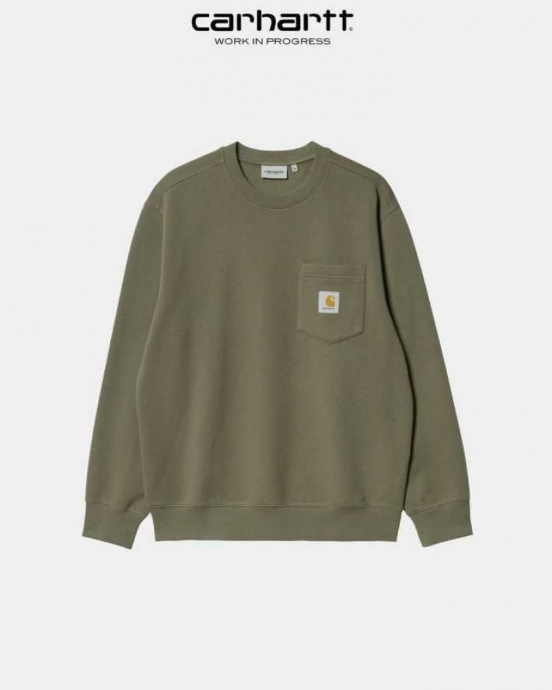 Carhartt Wip Pocket Sweatshirt Seaweed | SE0000365