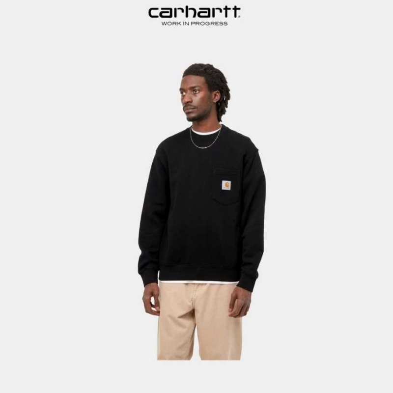 Carhartt Wip Pocket Sweatshirt Svarta | SE0000364