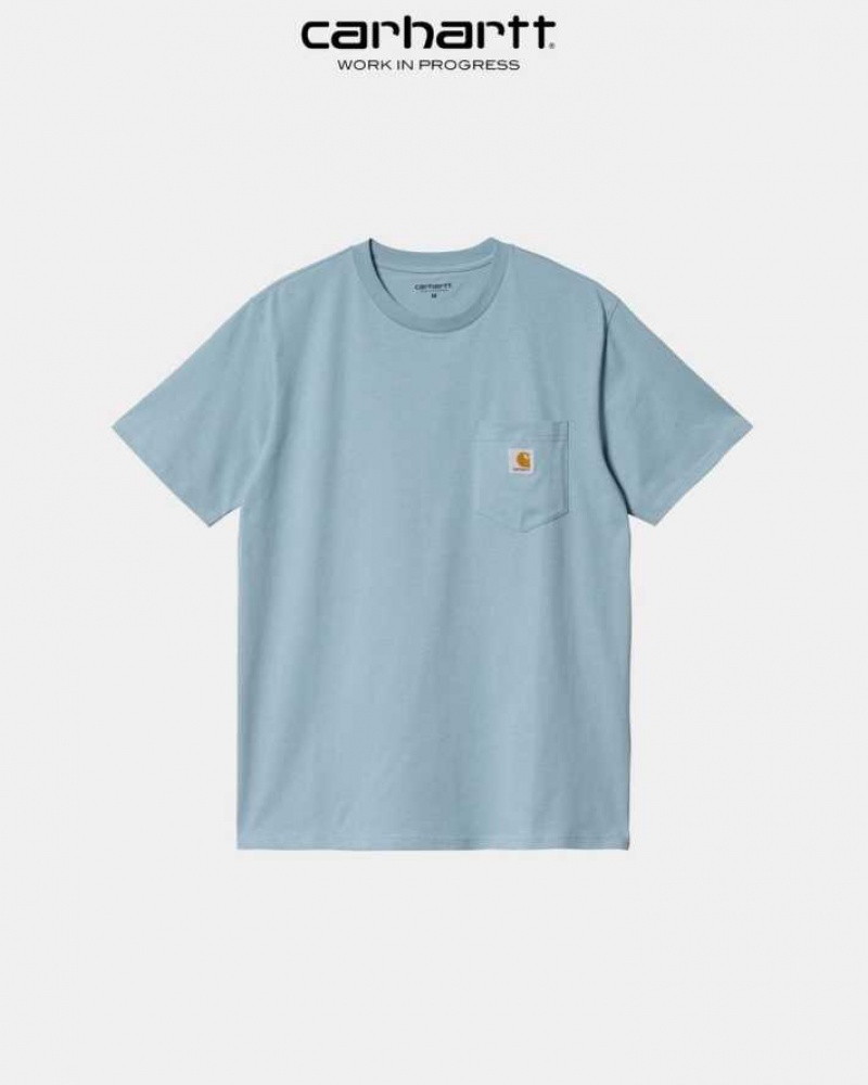 Carhartt Wip Pocket T-Shirt Misty Sky | SE0001014