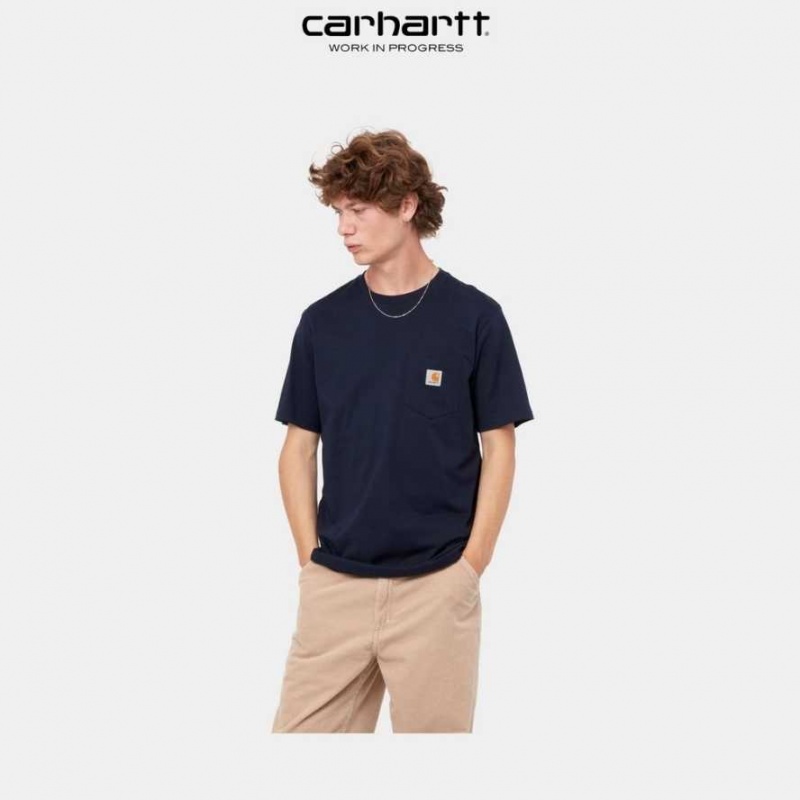 Carhartt Wip Pocket T-Shirt Mörkmarinblå | SE0001005