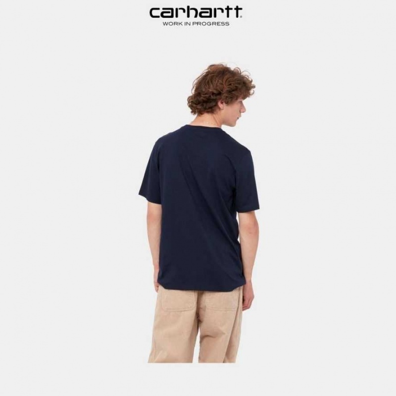 Carhartt Wip Pocket T-Shirt Mörkmarinblå | SE0001005