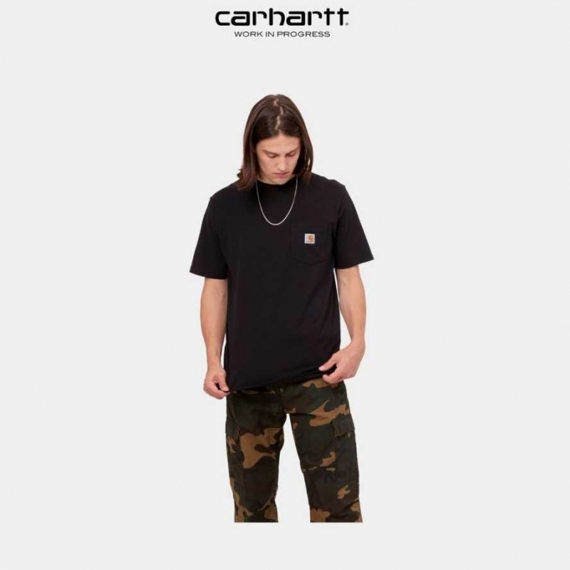 Carhartt Wip Pocket T-Shirt Svarta | SE0001015