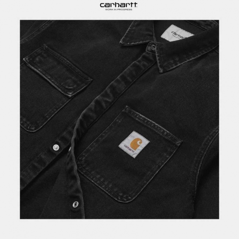 Carhartt Wip Salinac Shirt Jacket Svarta | SE0000096