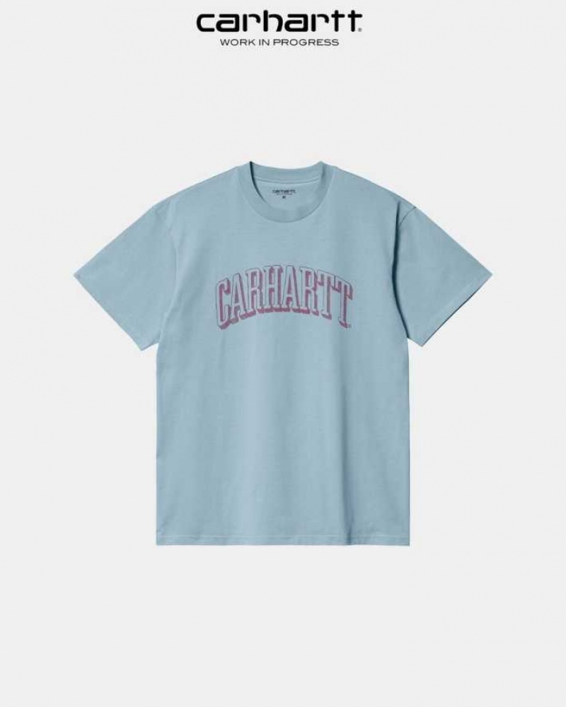 Carhartt Wip Scrawl Script T-Shirt Misty Sky | SE0001033