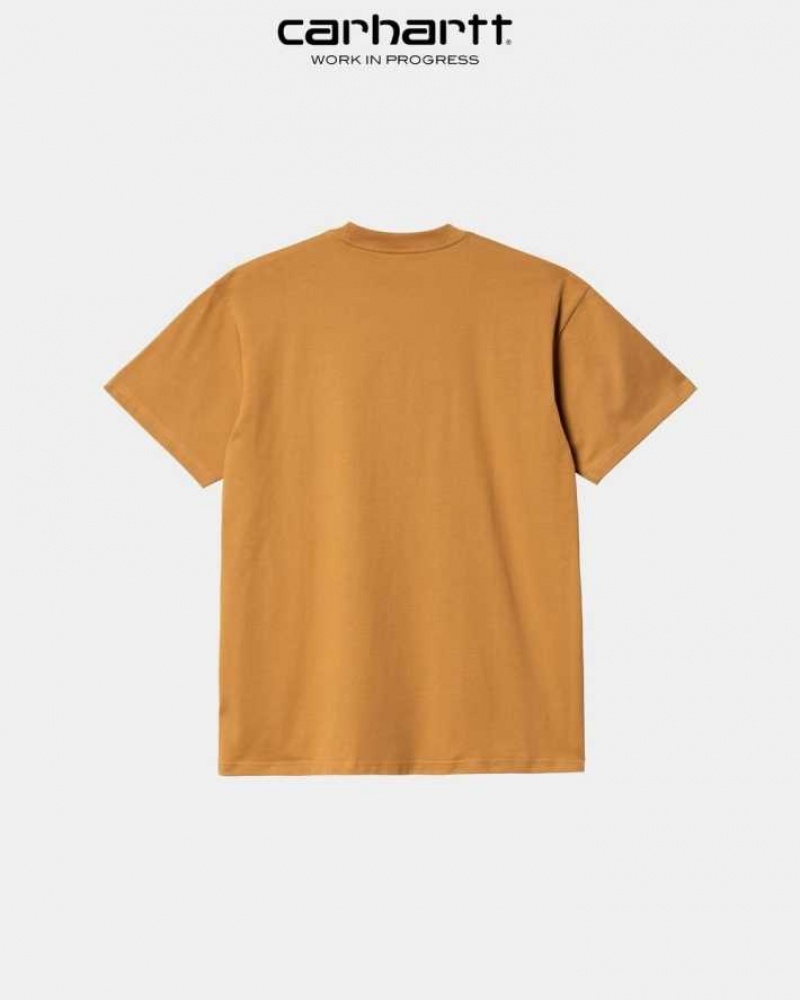 Carhartt Wip Scrawl Script T-Shirt Ochre | SE0001031