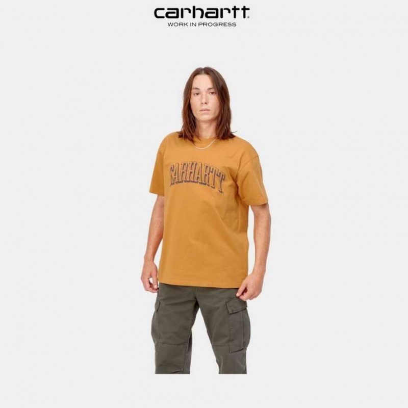 Carhartt Wip Scrawl Script T-Shirt Ochre | SE0001031