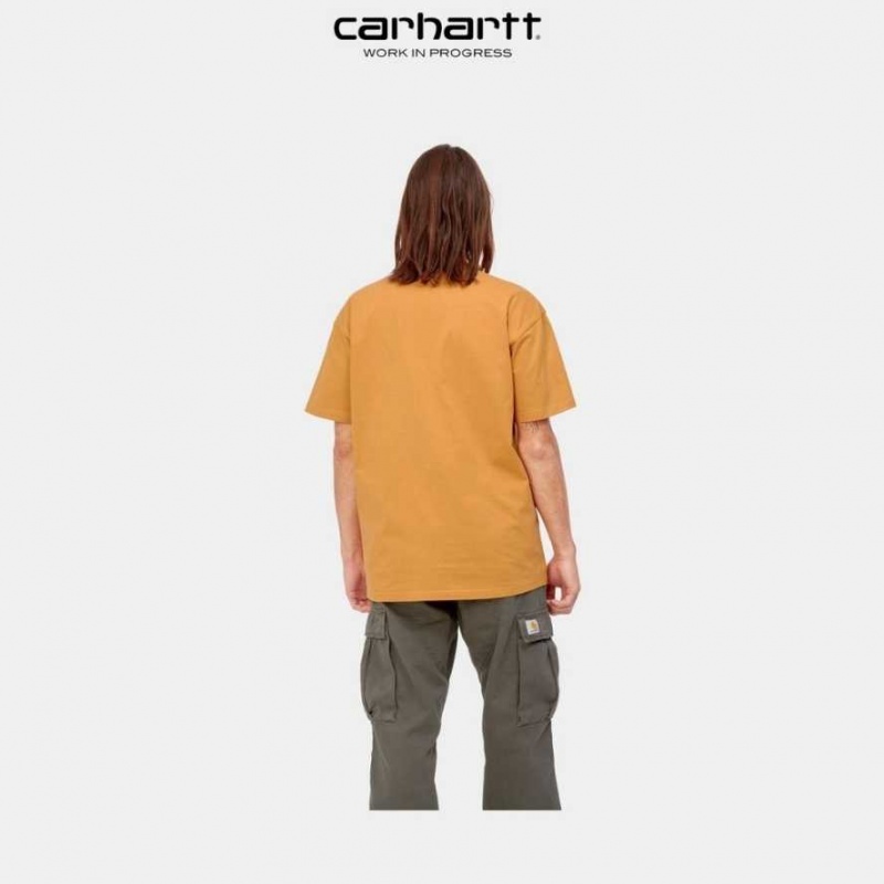 Carhartt Wip Scrawl Script T-Shirt Ochre | SE0001031