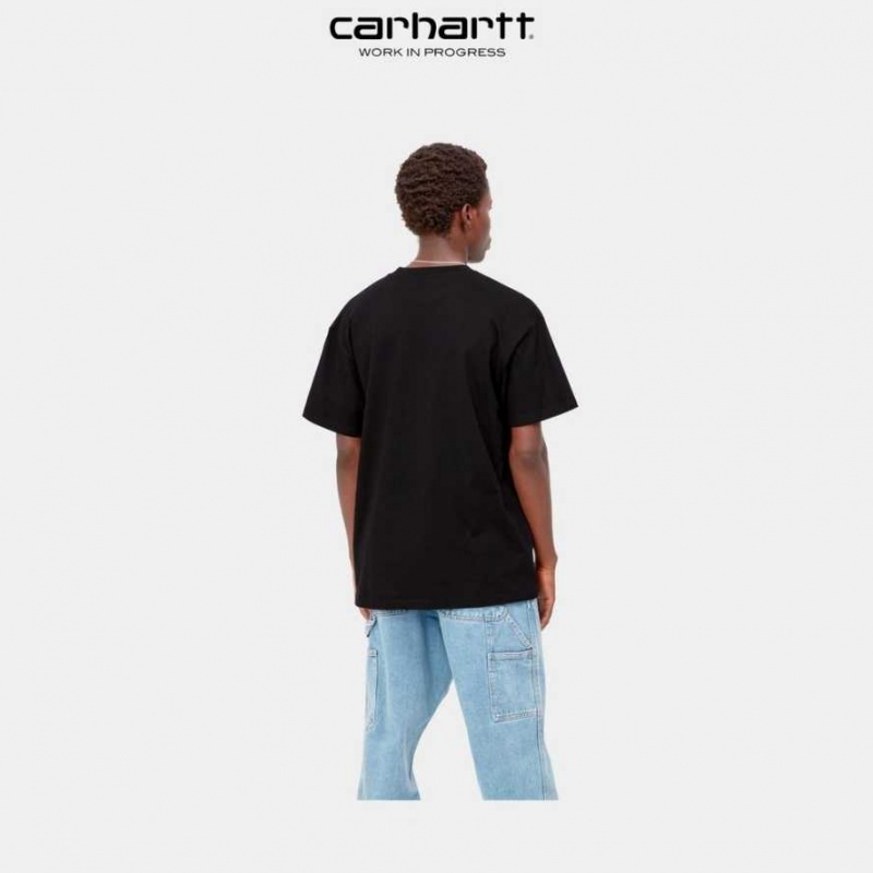 Carhartt Wip Scrawl Script T-Shirt Svarta | SE0001034