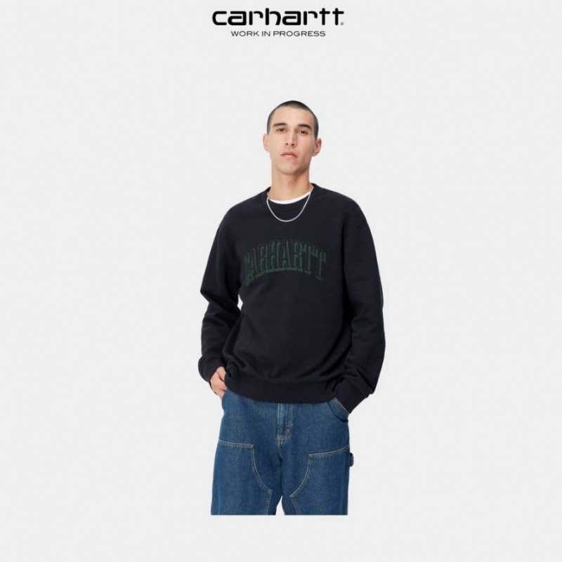 Carhartt Wip Scrawl Sweatshirt Mörkmarinblå | SE0000366