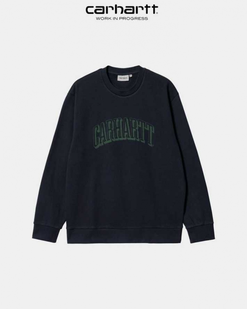 Carhartt Wip Scrawl Sweatshirt Mörkmarinblå | SE0000366