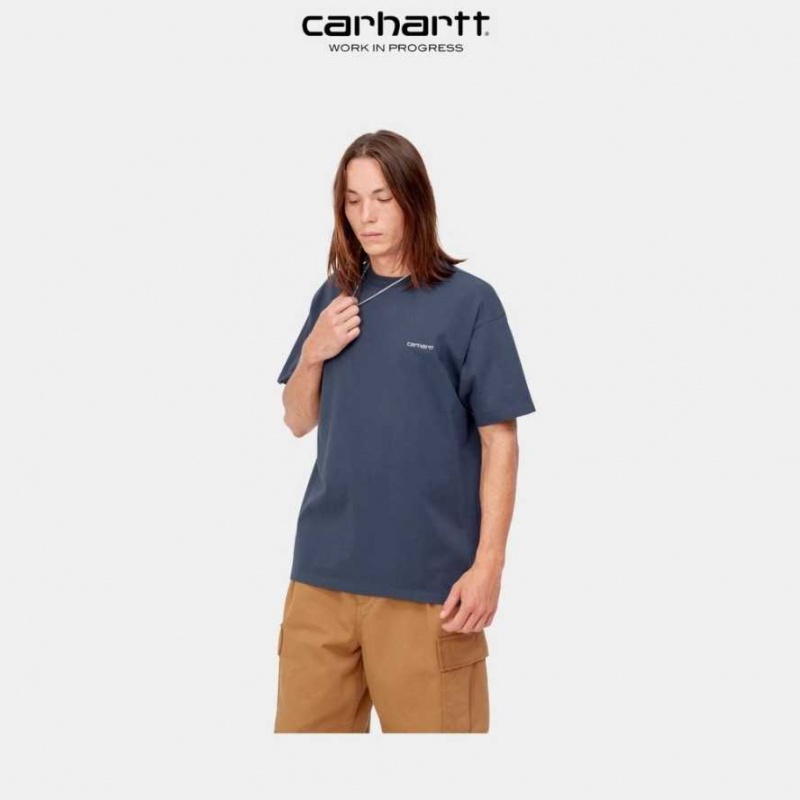 Carhartt Wip Script Embroidery T-Shirt Enzian | SE0001036