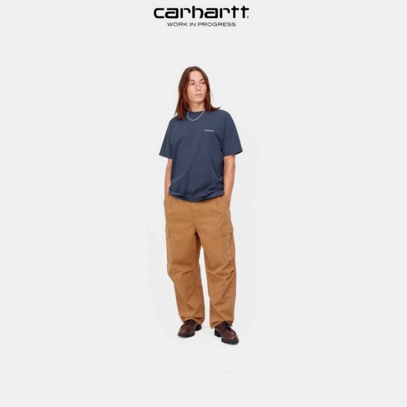 Carhartt Wip Script Embroidery T-Shirt Enzian | SE0001036