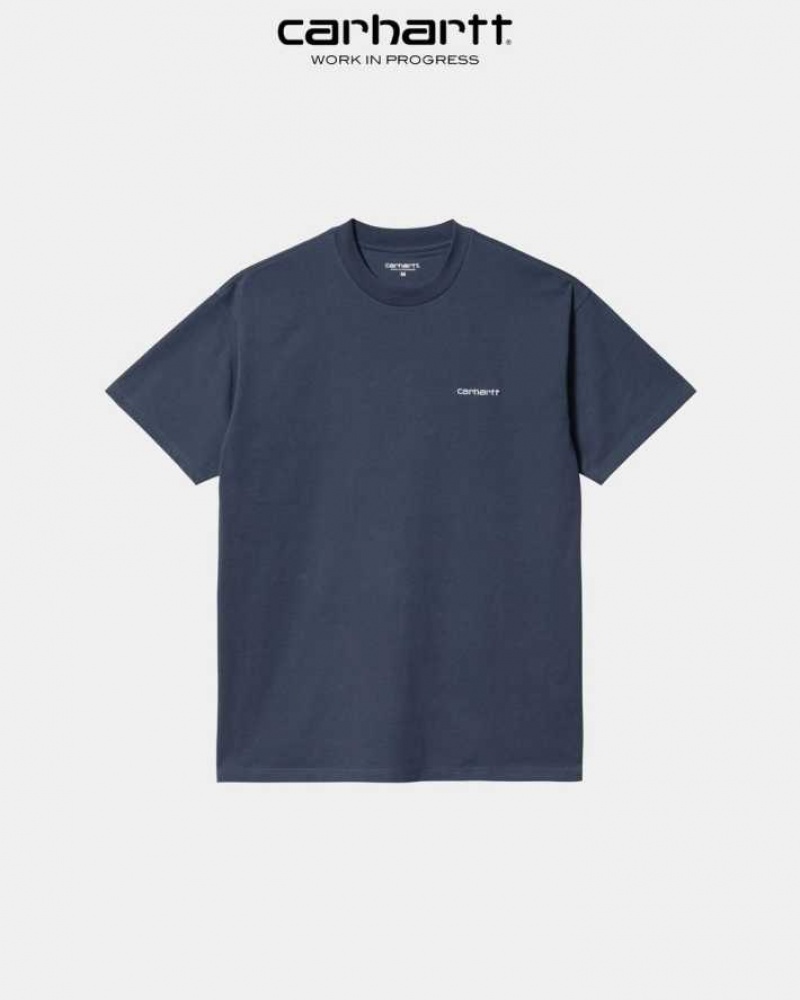 Carhartt Wip Script Embroidery T-Shirt Enzian | SE0001036