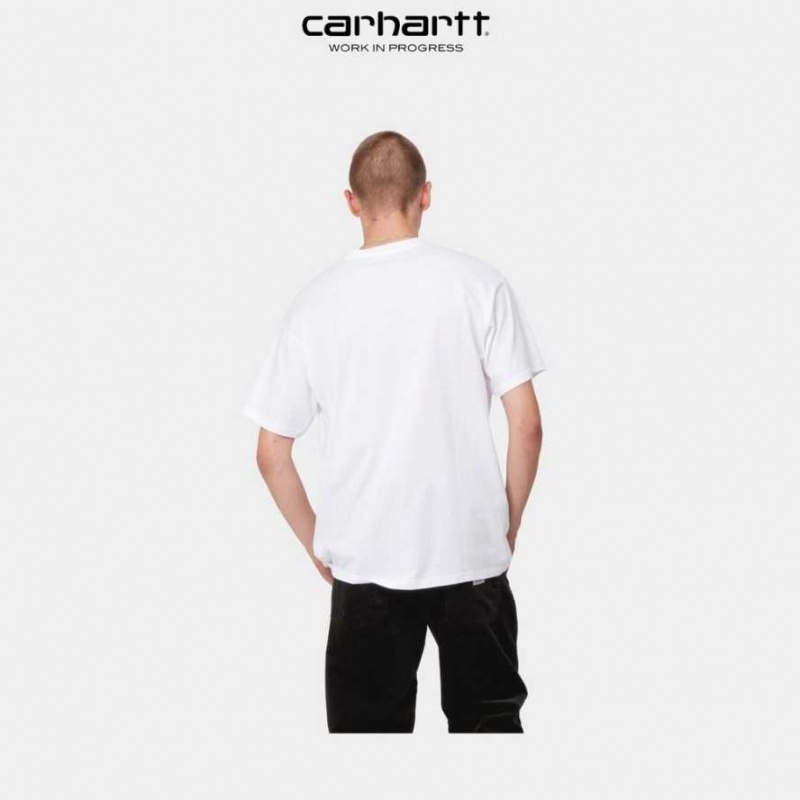 Carhartt Wip Script Embroidery T-Shirt Vita | SE0001041