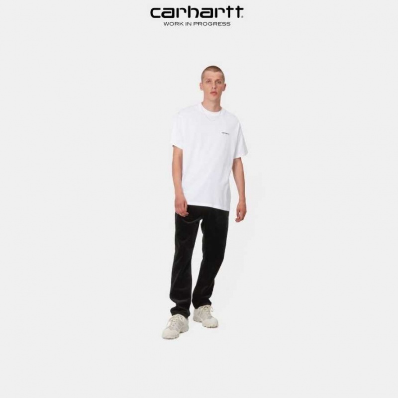 Carhartt Wip Script Embroidery T-Shirt Vita | SE0001041