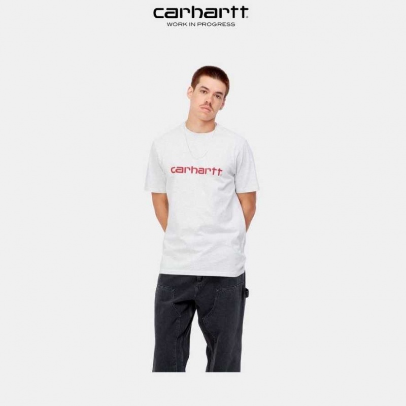 Carhartt Wip Script T-Shirt Ash Heather | SE0001044