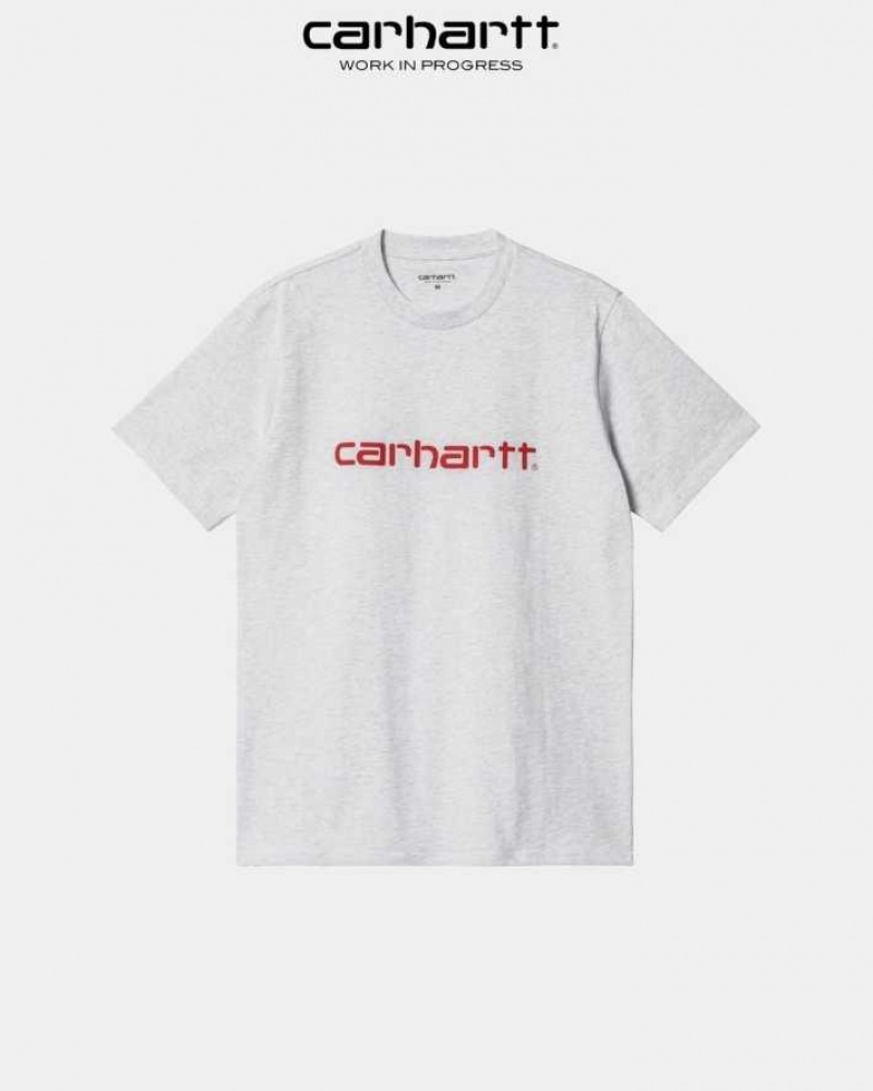 Carhartt Wip Script T-Shirt Ash Heather | SE0001044