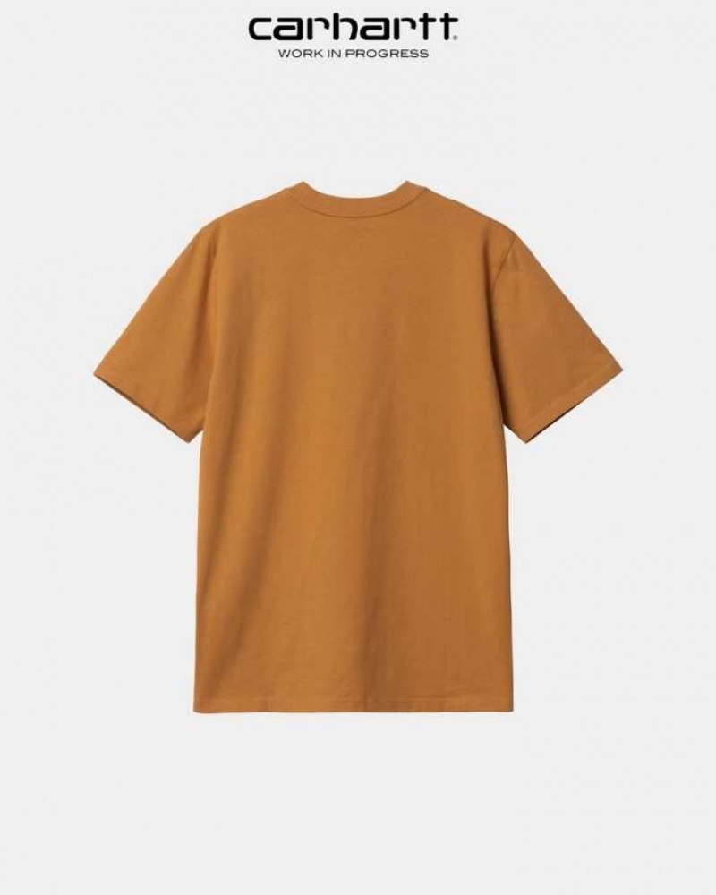 Carhartt Wip Script T-Shirt Ochre | SE0001043