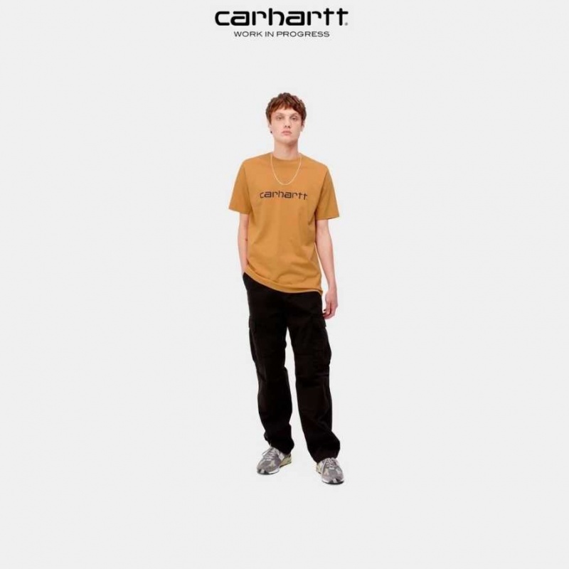 Carhartt Wip Script T-Shirt Ochre | SE0001043