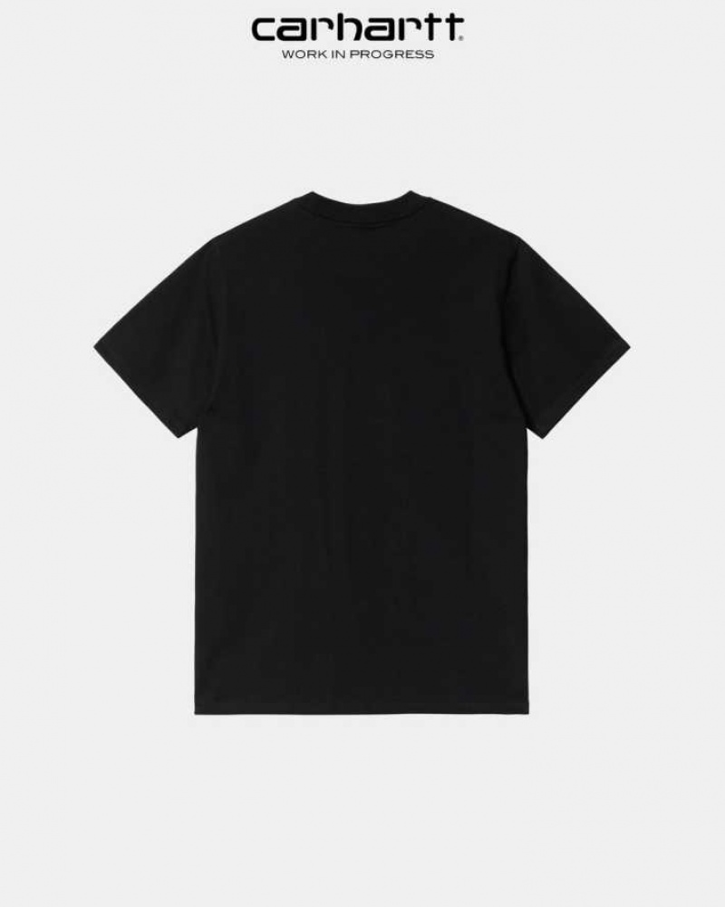 Carhartt Wip Script T-Shirt Svarta | SE0001047