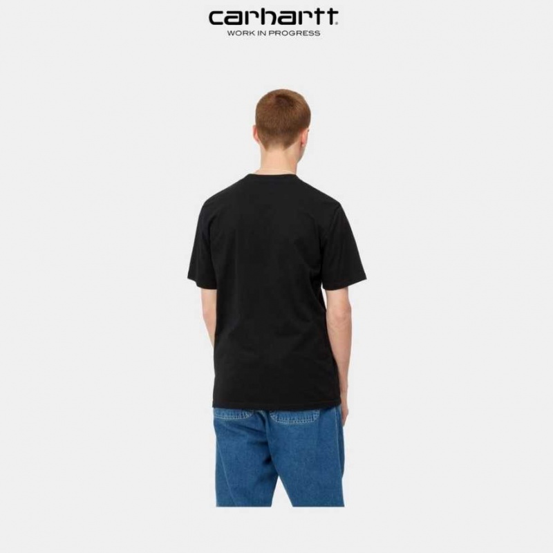 Carhartt Wip Script T-Shirt Svarta | SE0001047