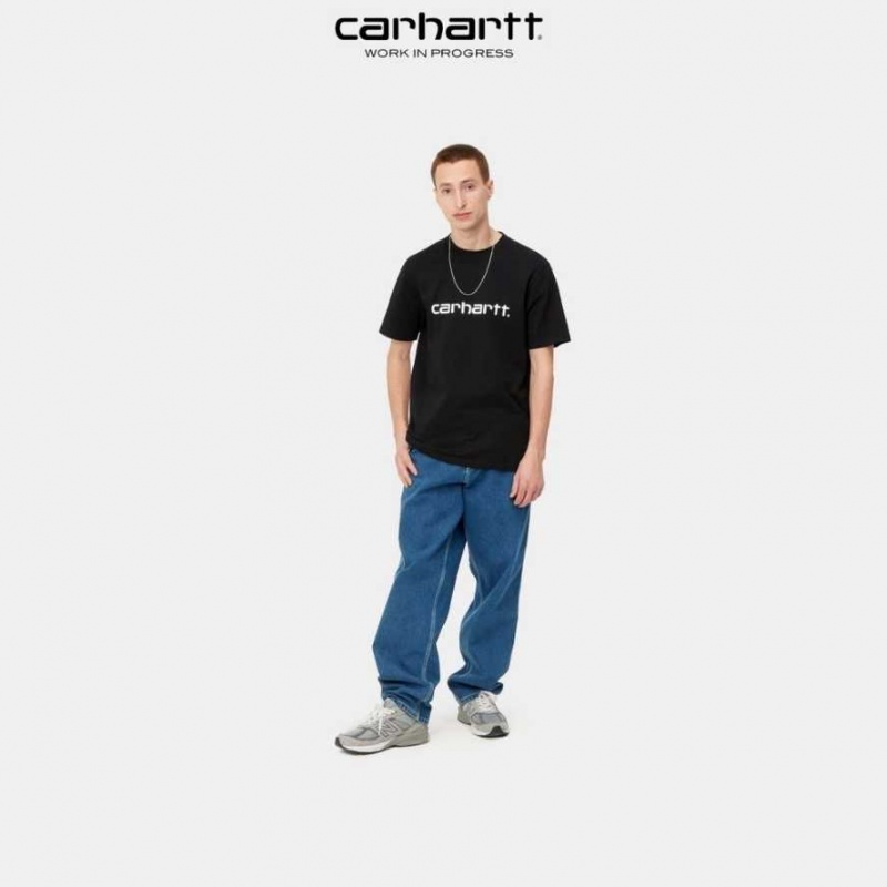 Carhartt Wip Script T-Shirt Svarta | SE0001047