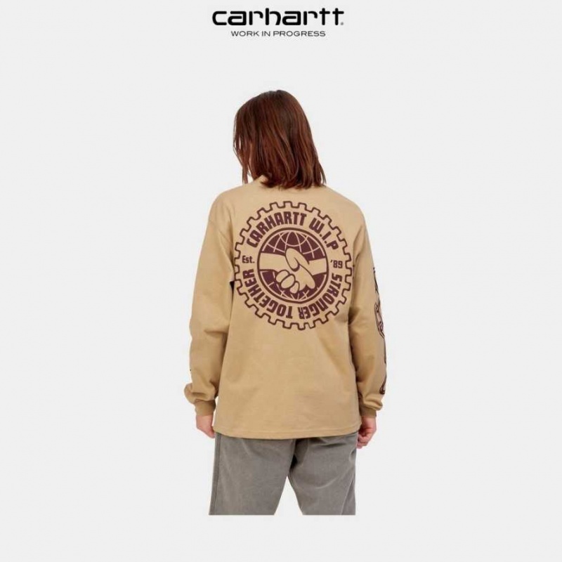 Carhartt Wip Stronger Long Sleeve T-Shirt Bruna | SE0001058