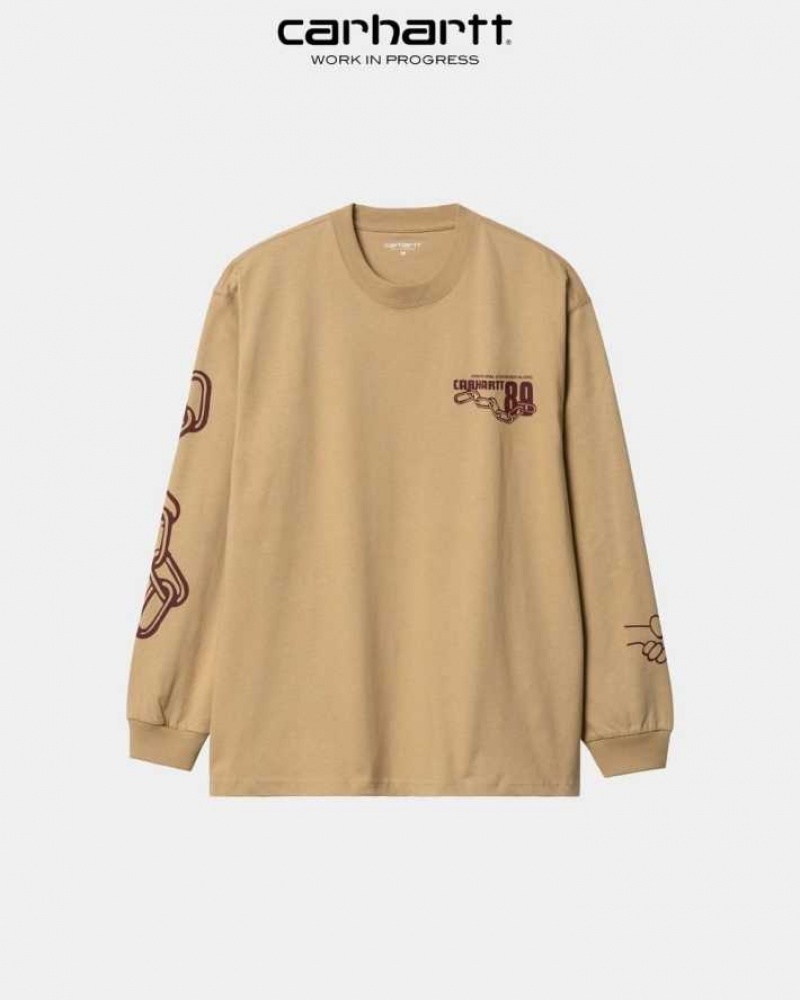 Carhartt Wip Stronger Long Sleeve T-Shirt Bruna | SE0001058