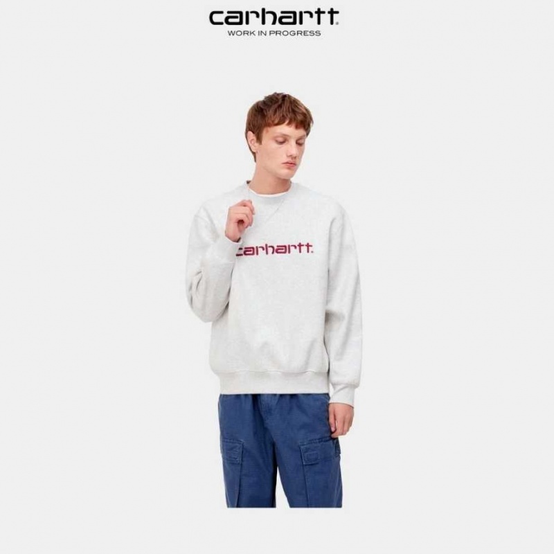 Carhartt Wip Sweatshirt Ash Heather / Rocket | SE0000248