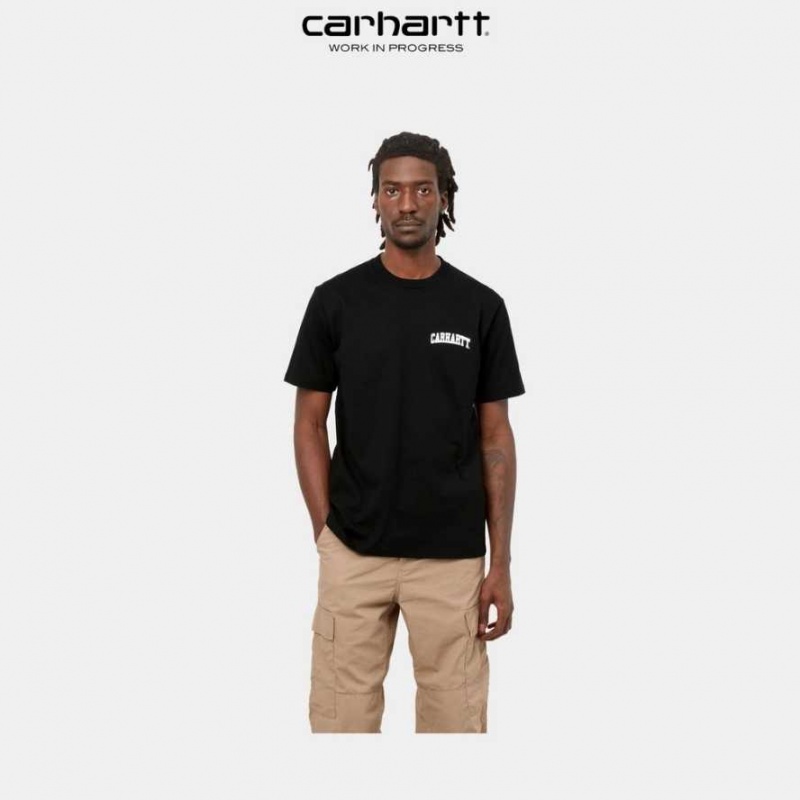 Carhartt Wip University Script T-Shirt Svarta | SE0001063