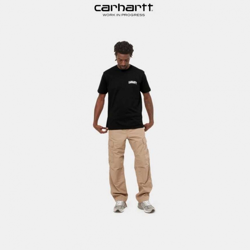 Carhartt Wip University Script T-Shirt Svarta | SE0001063