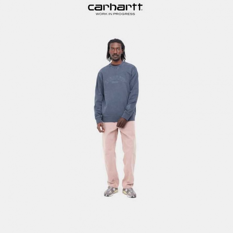 Carhartt Wip Verse Script Sweatshirt Blå | SE0000369