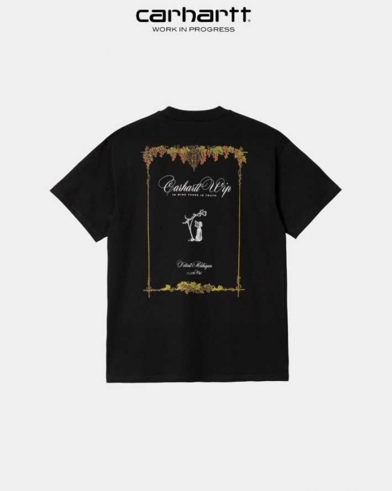 Carhartt Wip Vino T-Shirt Svarta | SE0001077