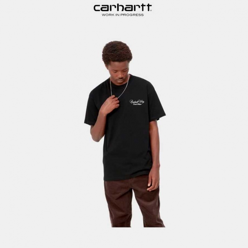 Carhartt Wip Vino T-Shirt Svarta | SE0001077