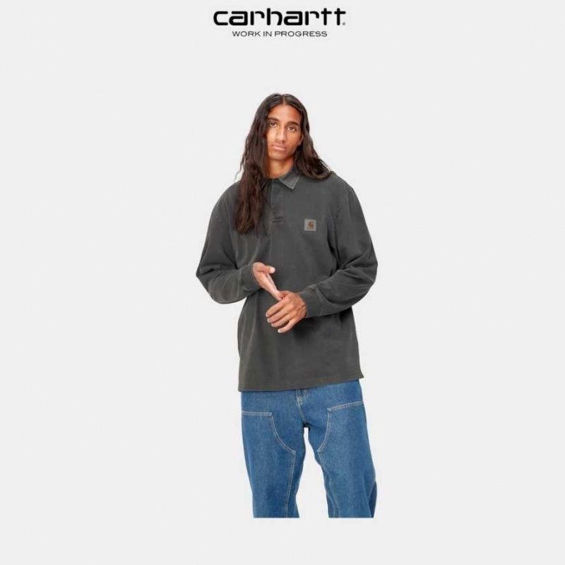 Carhartt Wip Vista Long Sleeve Rugby Shirt Vulcan | SE0001081