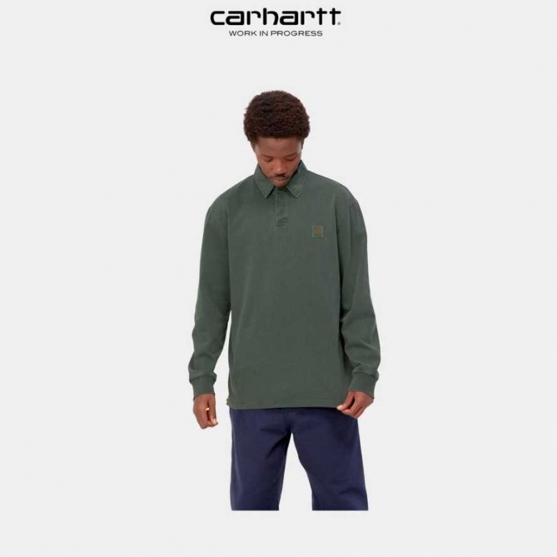 Carhartt Wip Vista Long Sleeve Rugby Shirt Boxwood | SE0001082