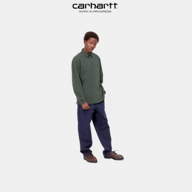 Carhartt Wip Vista Long Sleeve Rugby Shirt Boxwood | SE0001082