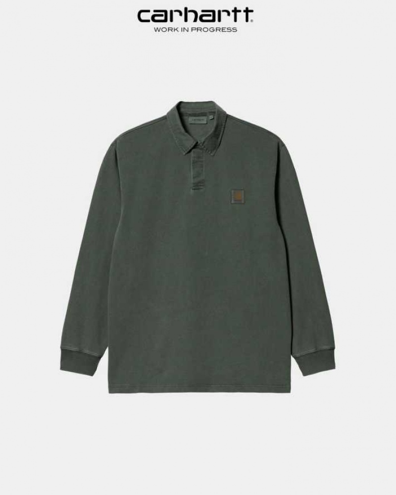 Carhartt Wip Vista Long Sleeve Rugby Shirt Boxwood | SE0001082