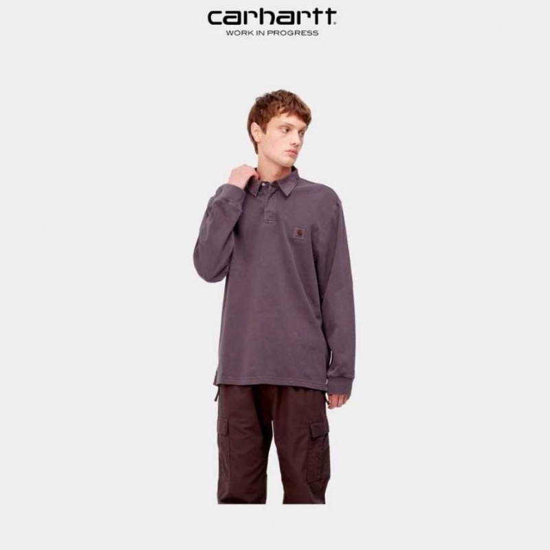 Carhartt Wip Vista Long Sleeve Rugby Shirt Mörk | SE0001083