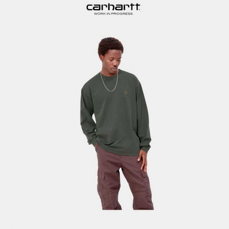 Carhartt Wip Vista Long Sleeve T-Shirt Boxwood | SE0001084