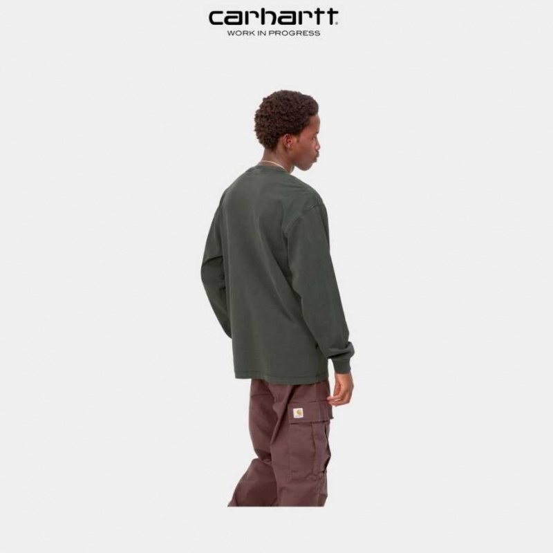 Carhartt Wip Vista Long Sleeve T-Shirt Boxwood | SE0001084